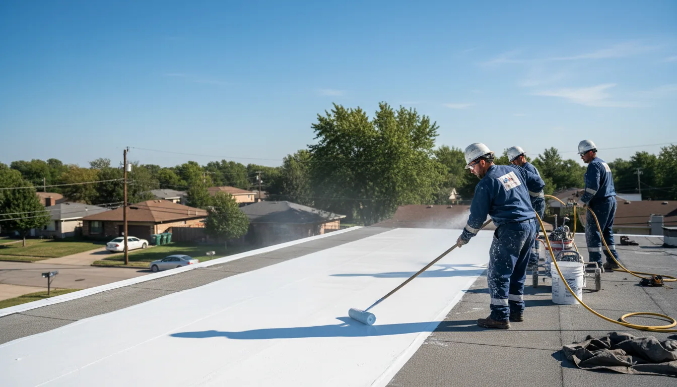 Commercial roof coating in Baden, PA near me